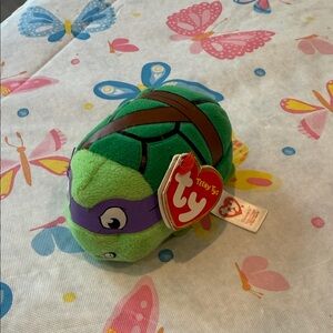 Ty Teeny Tys Green and Purple Turtle Plush